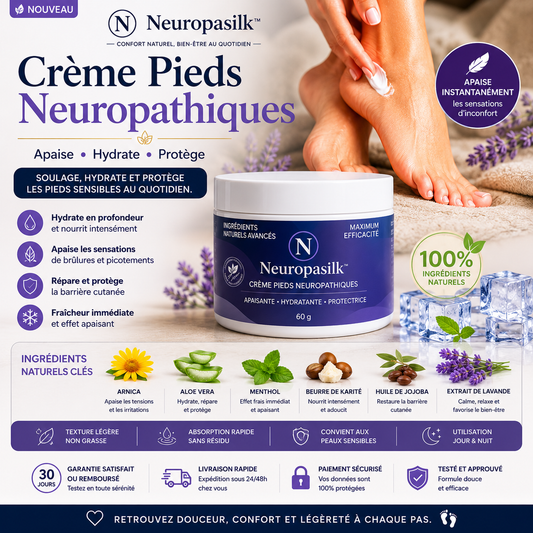 NeuropaSilk — Crème Apaisante Menthe-Lavande